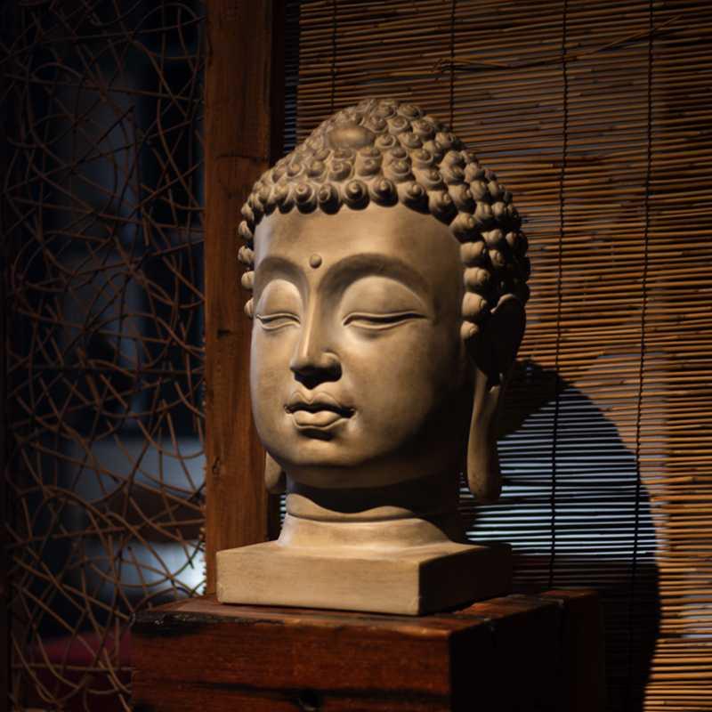 Modern Sculpture <br/> Giant Outdoor Buddha Head