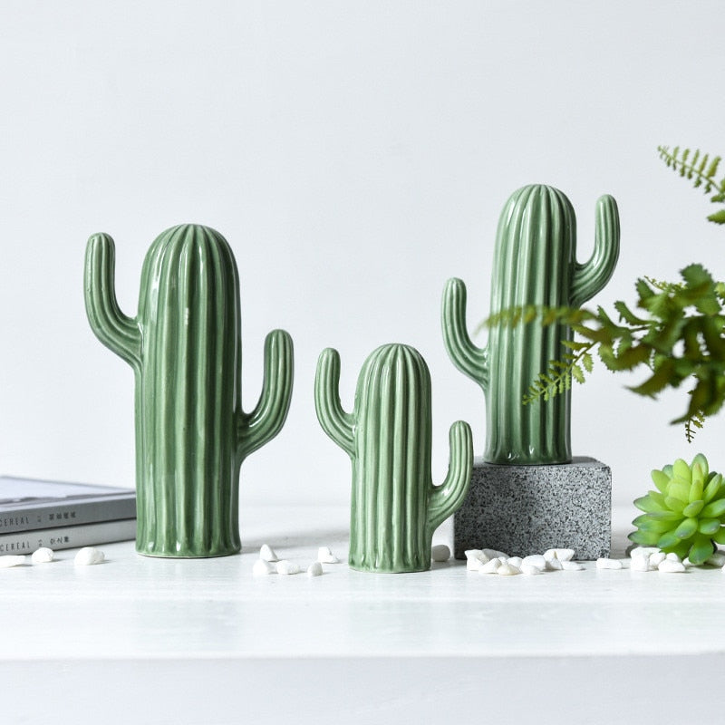 Modern Sculpture <br/> Ceramic Cactus