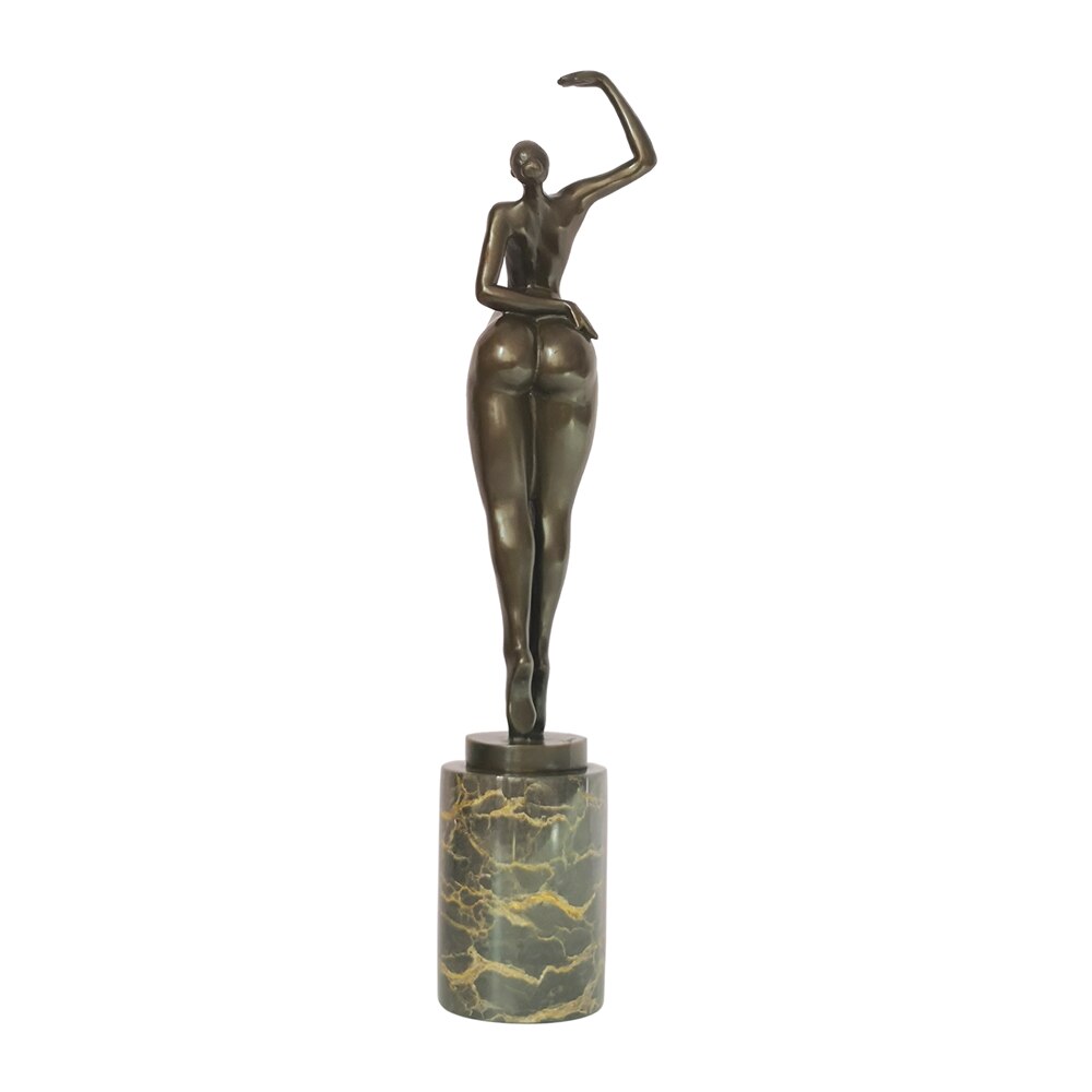 'Posing' Woman Bronze in Bronze 44 cm