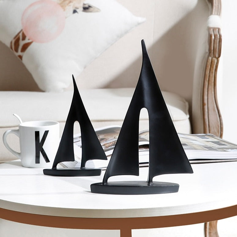 Nordic Abstract Sailboat Sculpture