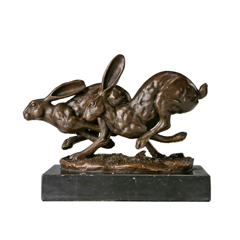 Bronze Rabbit Sculpture