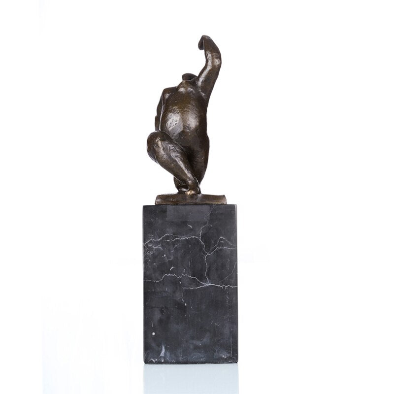 Bronze Sculpture <br/> Curvy Bronze Woman Statue 28 cm