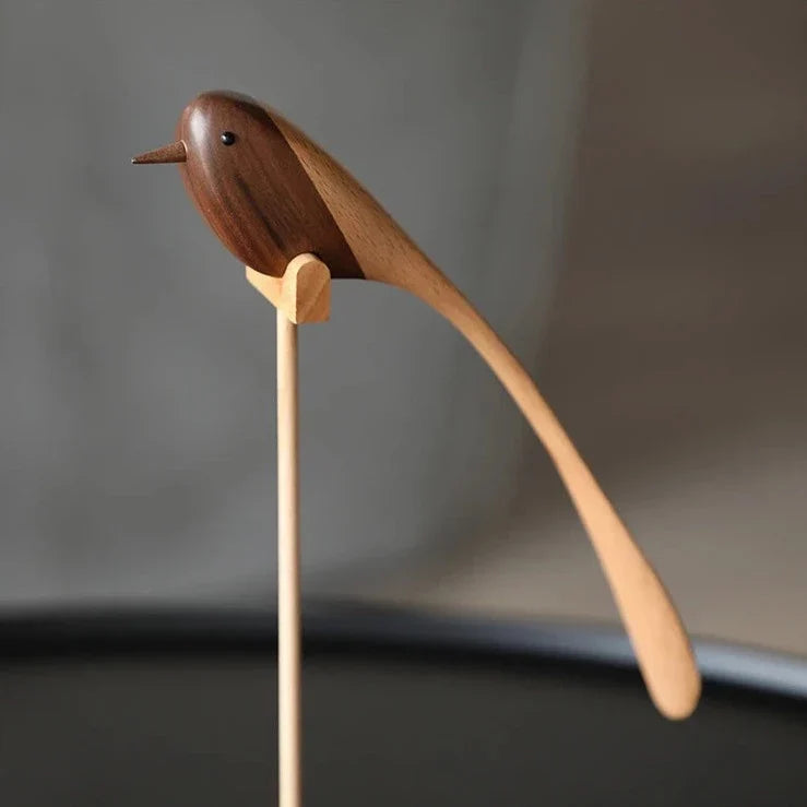 Nordic Wooden Bird Sculptures