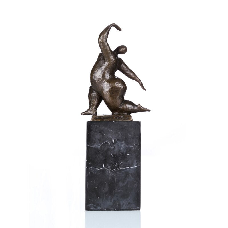 Bronze Sculpture <br/> Curvy Bronze Woman Statue 28 cm