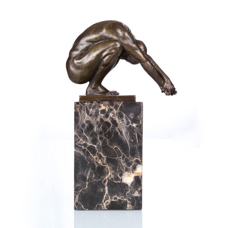 Modern Bronze Sculpture <br/> 'The Diver'