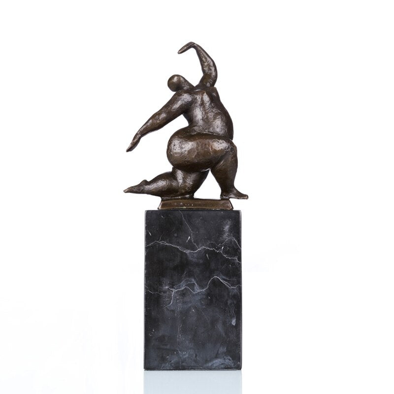 Bronze Sculpture <br/> Curvy Bronze Woman Statue 28 cm