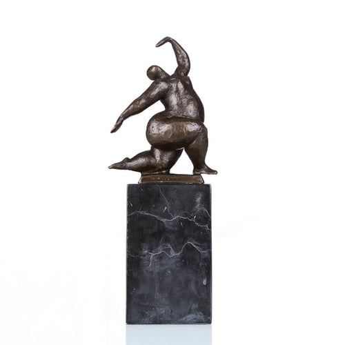 Bronze Sculpture <br/> Curvy Bronze Woman Statue 28 cm