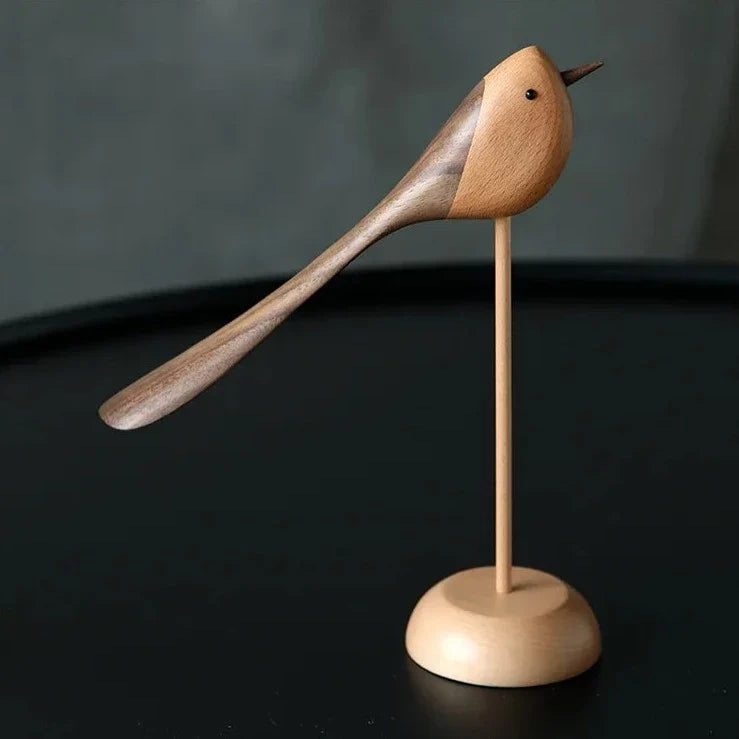 Nordic Wooden Bird Sculptures