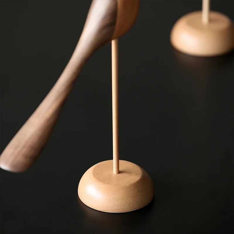 Nordic Wooden Bird Sculptures
