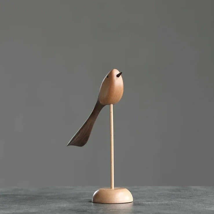 Nordic Wooden Bird Sculptures