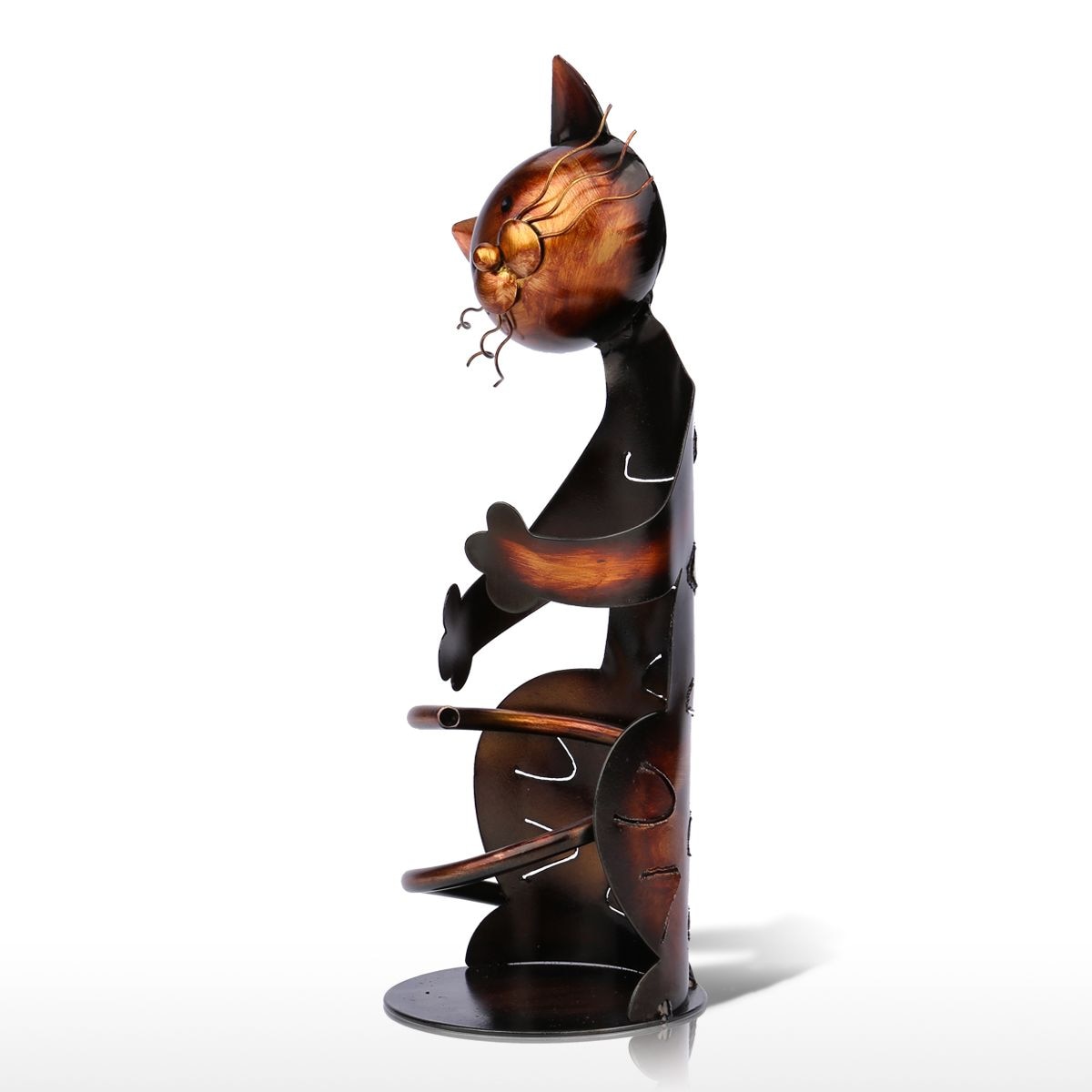 Chrome Cat Wine Holder