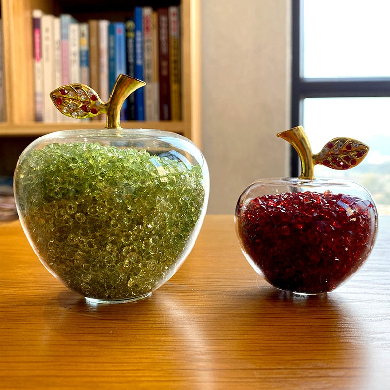 Handmade Crystal Apple Figurine
