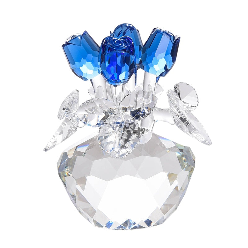 Crystal Rose Figurine