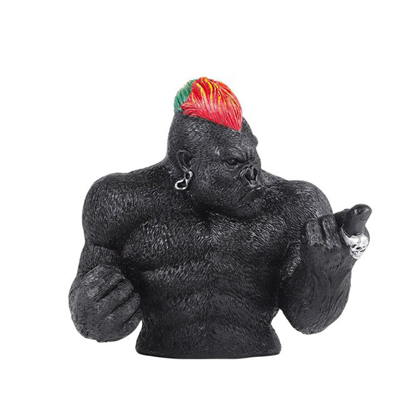 Resin Gorilla Statue <br/> Black