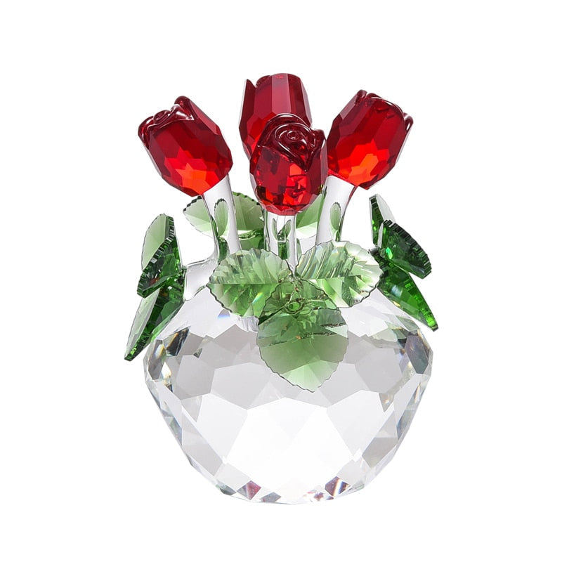 Crystal Rose Figurine