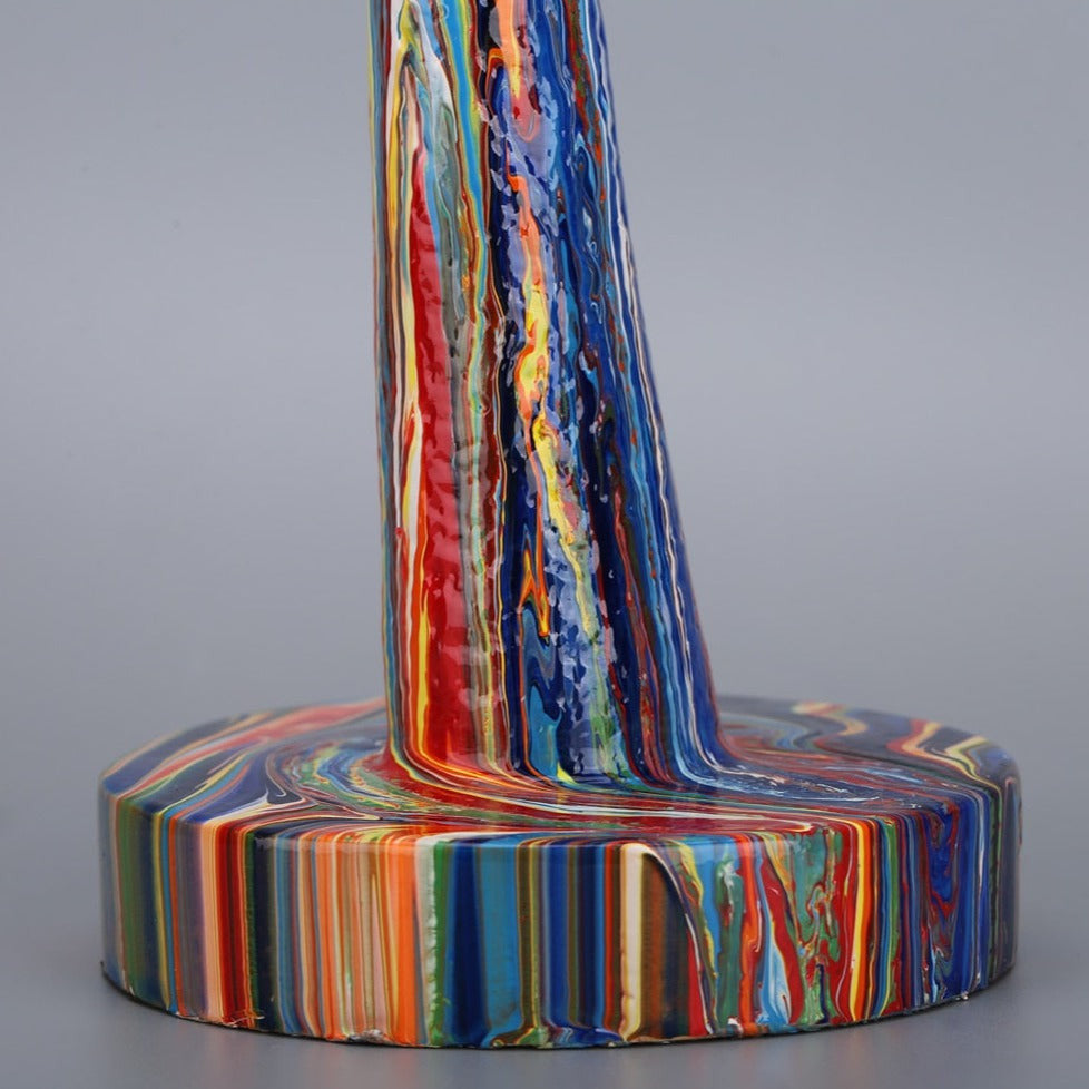 Abstract Painted Face Sculptures