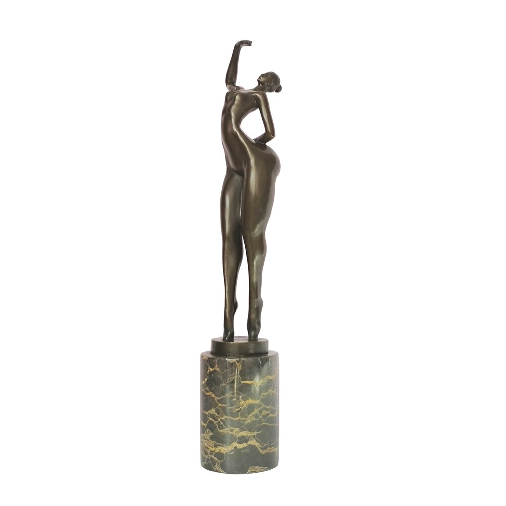 'Posing' Woman Bronze in Bronze 44 cm
