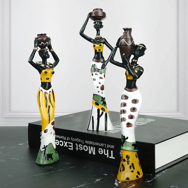 African Statue <br/> Resin (Trio)