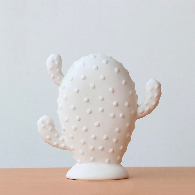 Modern Sculpture <br/> White Decorative Cactus