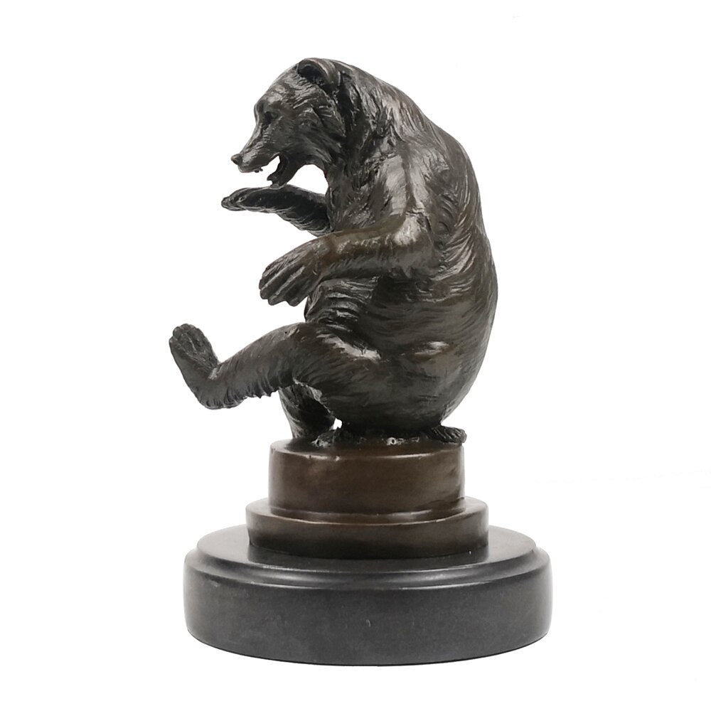 Bronze Animal Sculpture <br/> Bear 22 cm