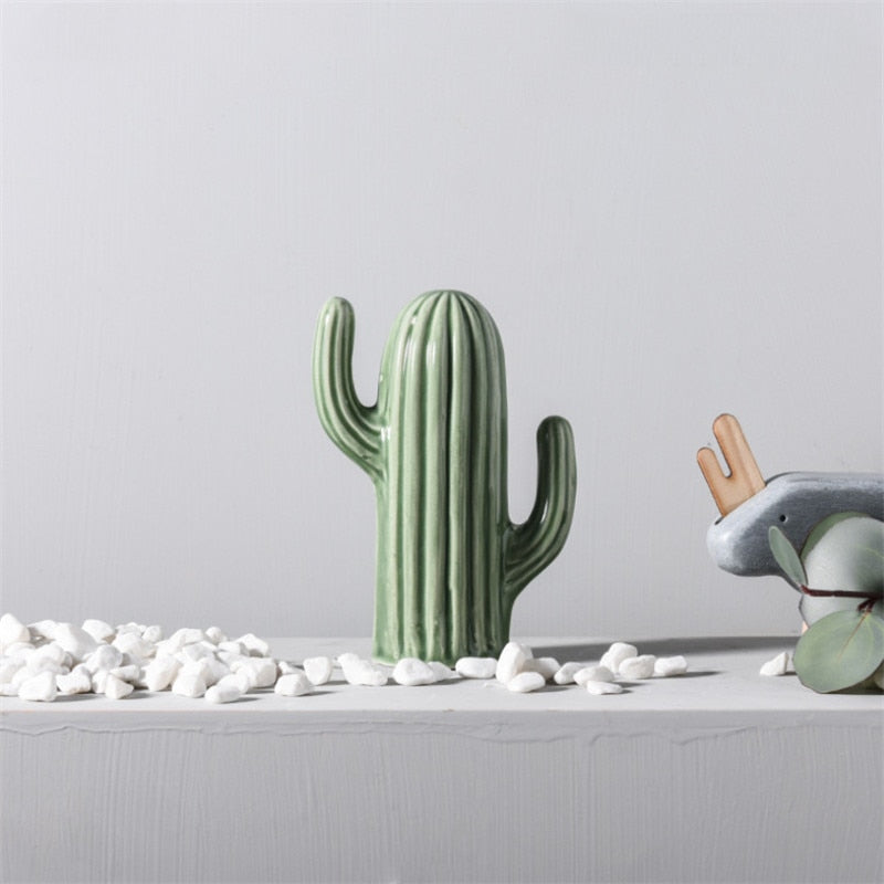 Modern Sculpture <br/> Ceramic Cactus