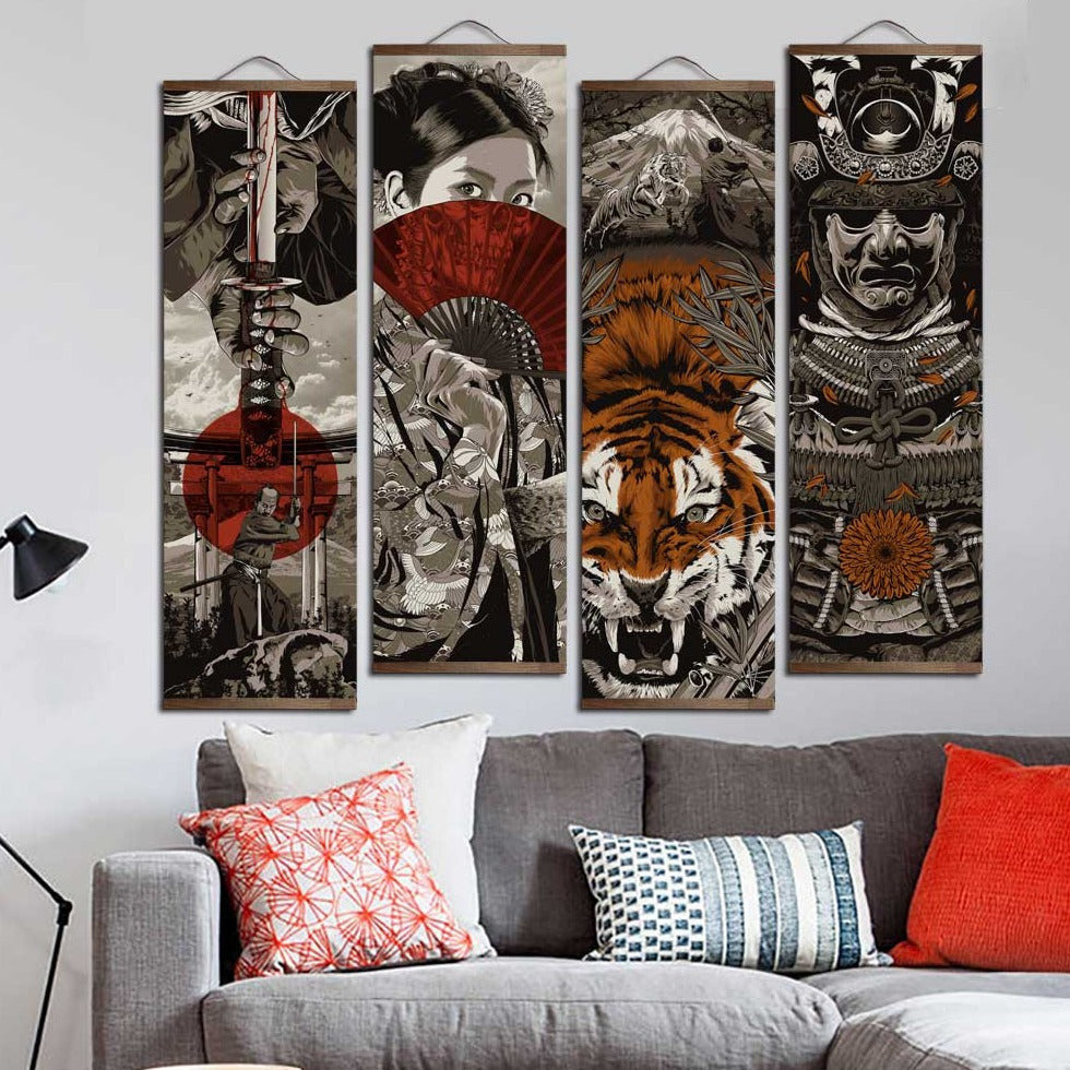 Heart Of A Warrior Samurai Paintings