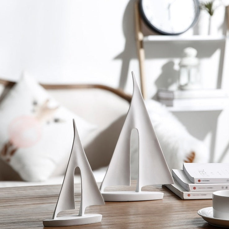 Nordic Abstract Sailboat Sculpture
