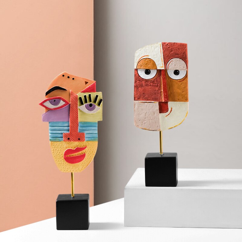 Abstract Sculpture <br/> Abstract Face Decor 23 cm