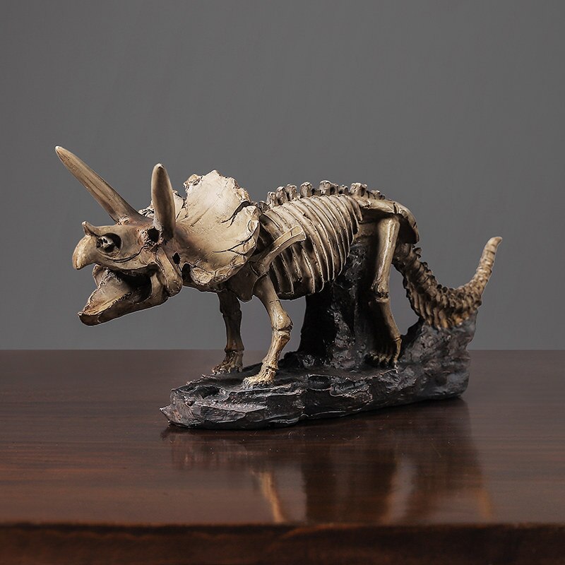 Modern Sculpture <br/> Triceratops Dinosaur Skeleton Statue