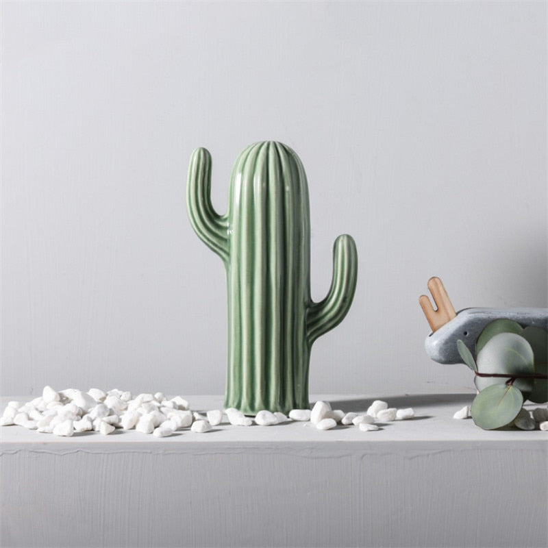 Modern Sculpture <br/> Ceramic Cactus