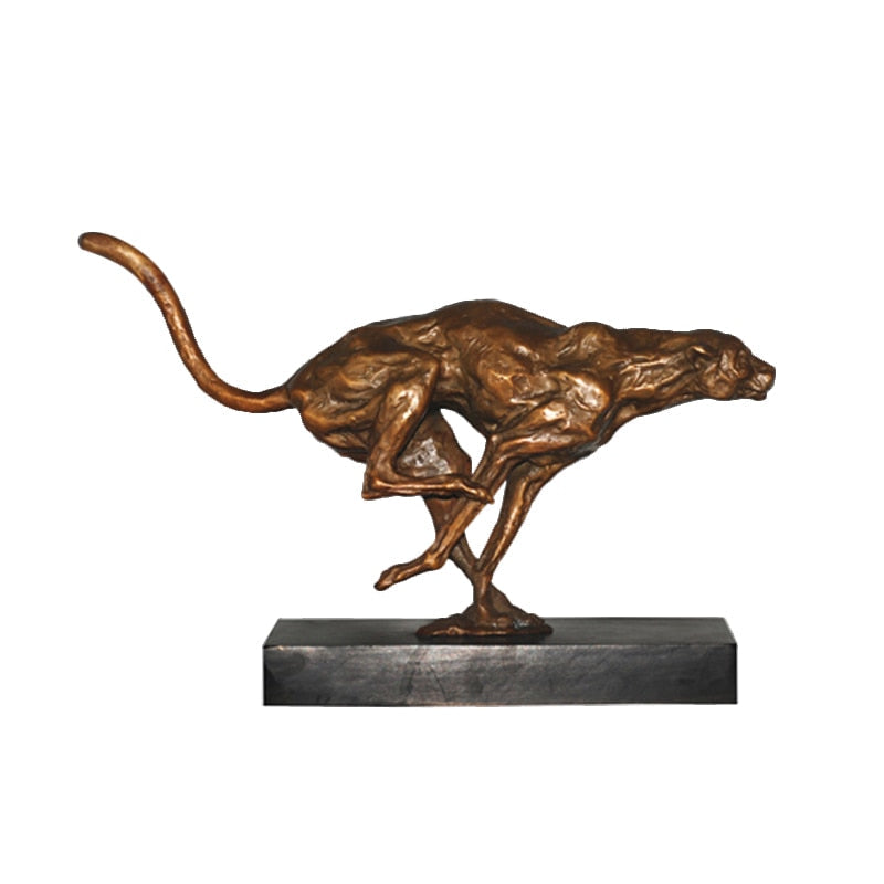 Bronze Sculpture <br/> Cheetah Statue 25 cm