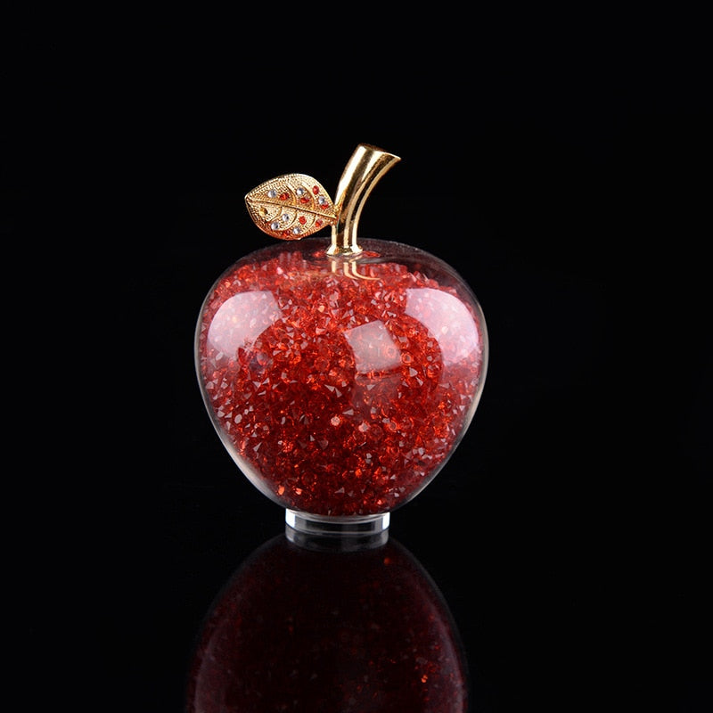 Handmade Crystal Apple Figurine