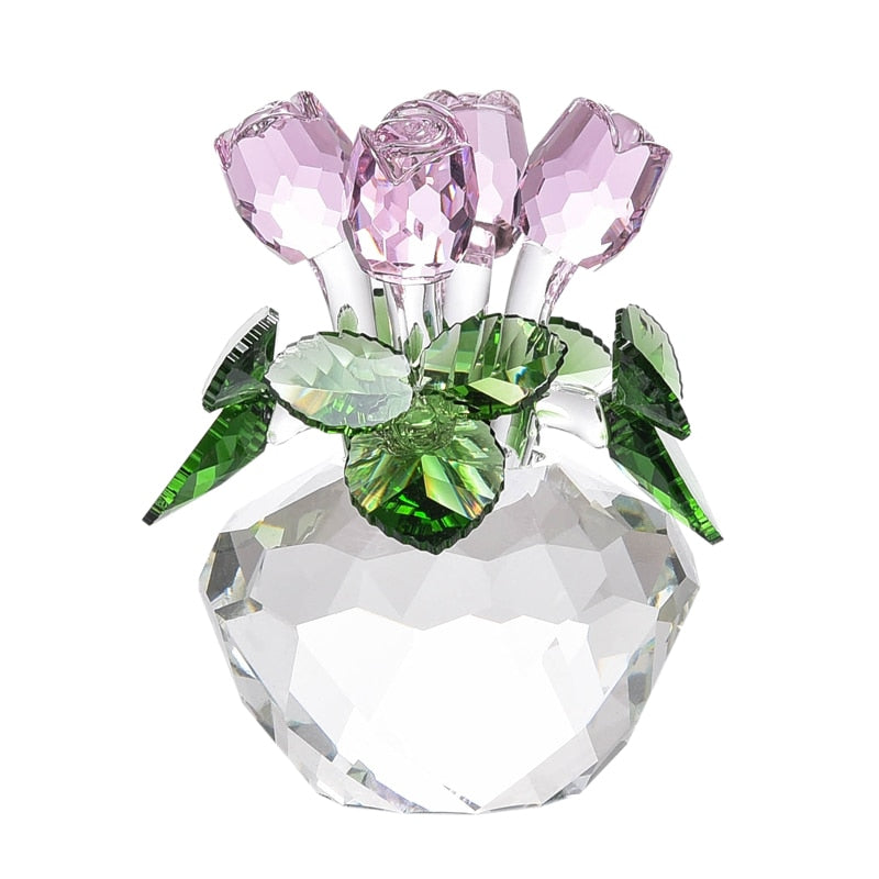 Crystal Rose Figurine
