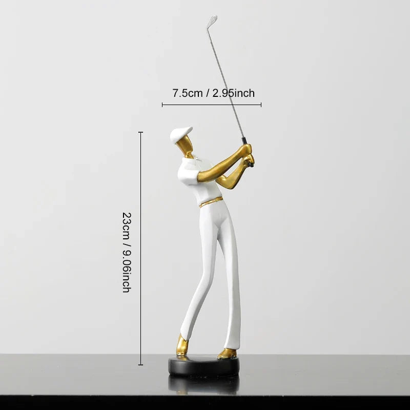 Nordic Abstract Golfer Sculptures