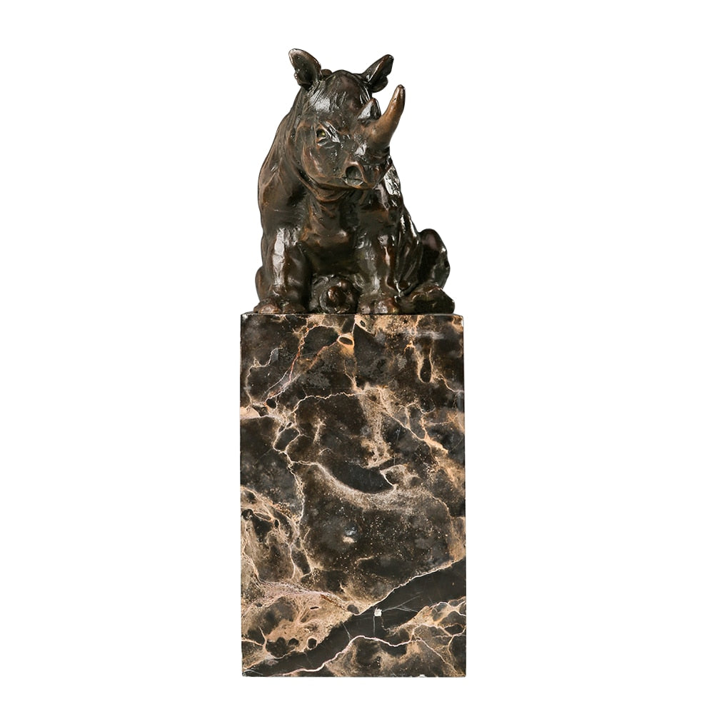Bronze Rhinoceros 21 cm