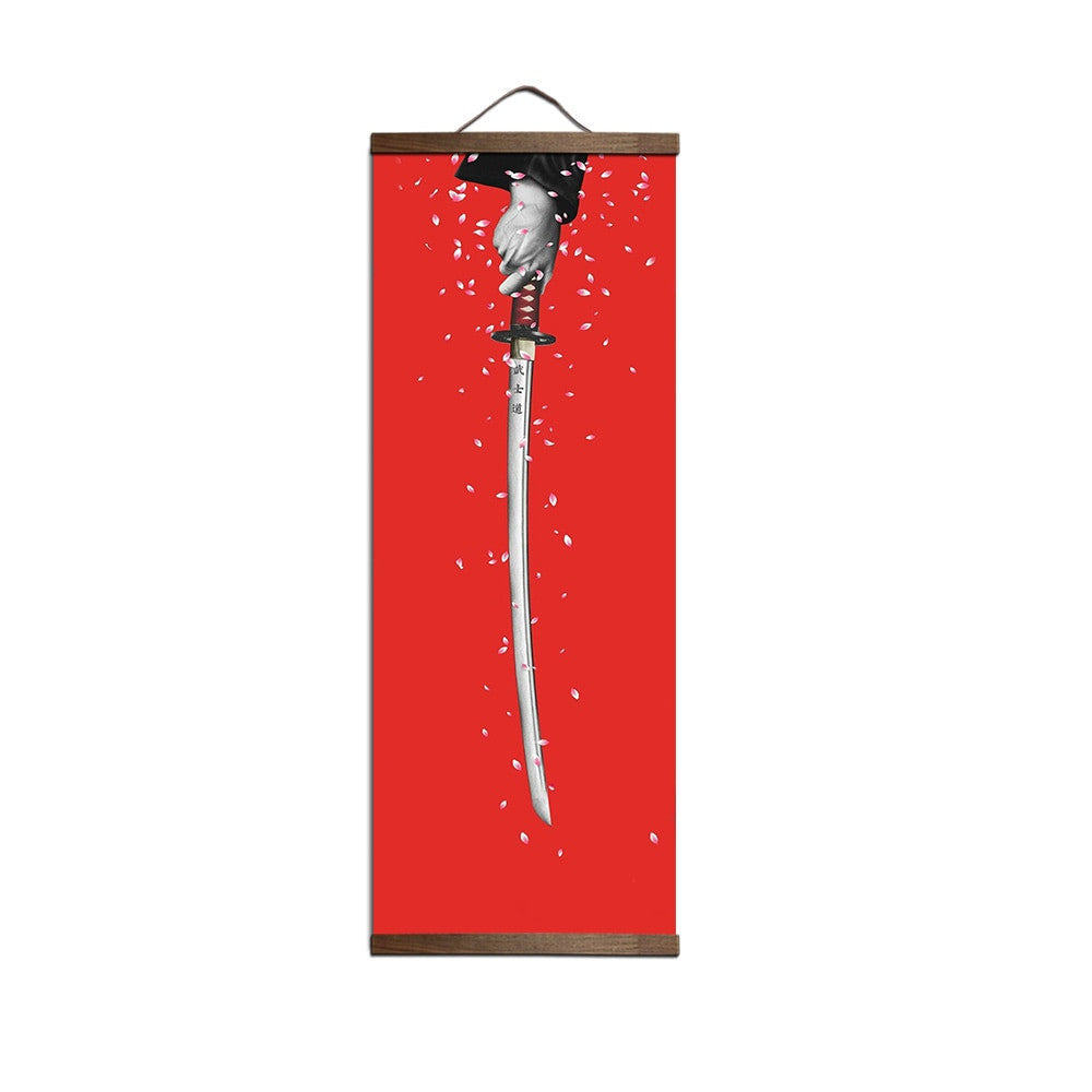 Red Warrior Samurai Paintings
