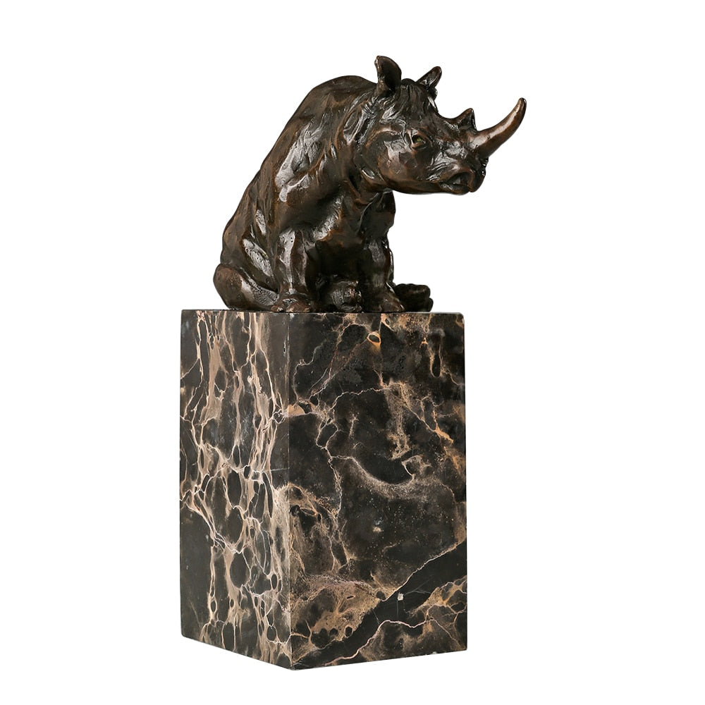 Bronze Rhinoceros 21 cm