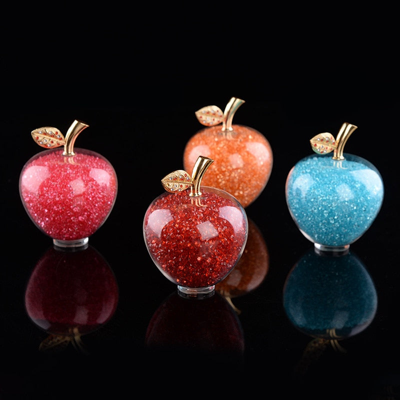 Handmade Crystal Apple Figurine