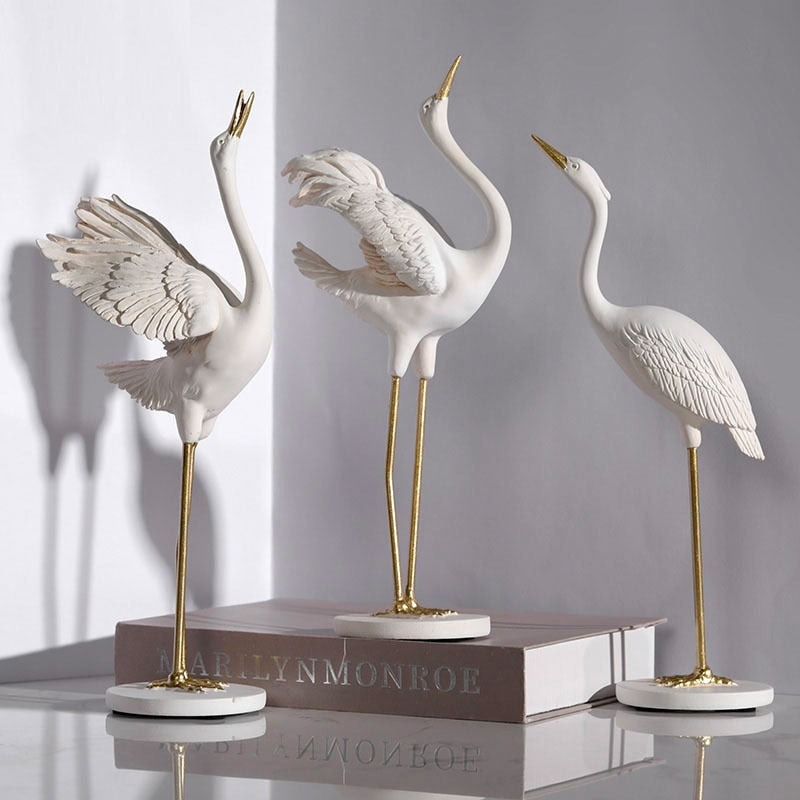 Bird Statue <br/> Wading Bird Statuette 28 cm