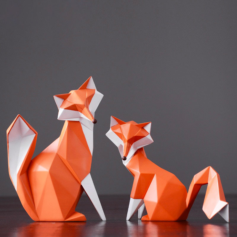 Origami Statue <br/> Foxy White Fox