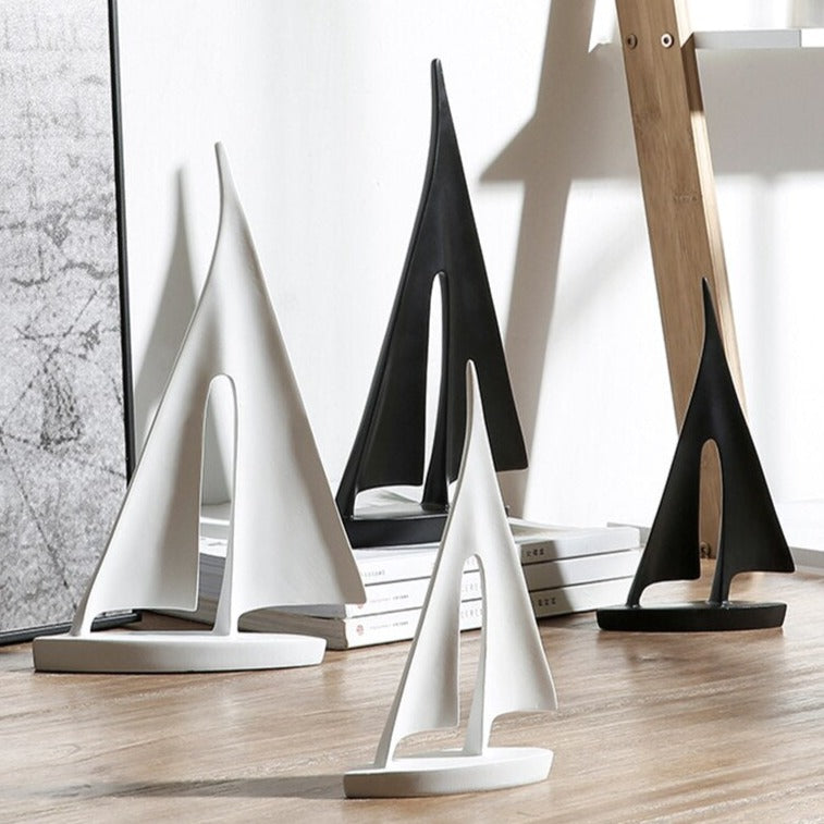 Nordic Abstract Sailboat Sculpture