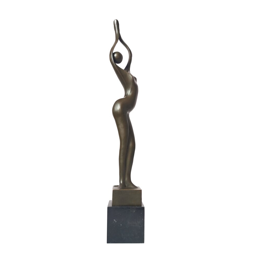 Bronze Sculpture <br/> Bronze Woman Statuette 53 cm