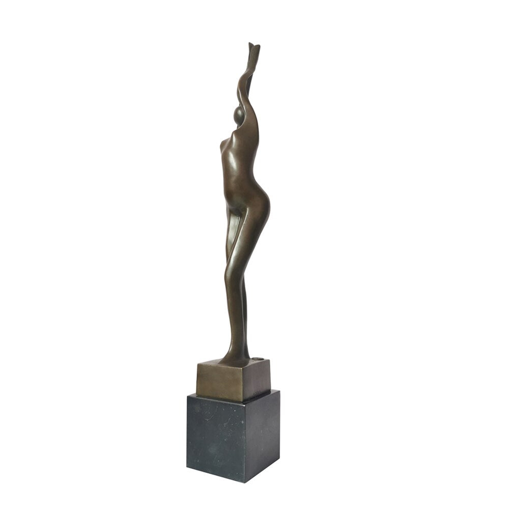 Bronze Sculpture <br/> Bronze Woman Statuette 53 cm