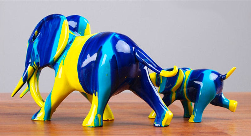 Elephant Decor Statue <br/> Family