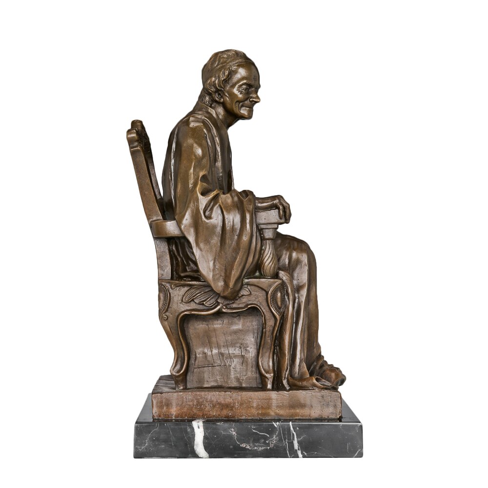 Bronze Sculpture <br/> Voltaire 35 cm