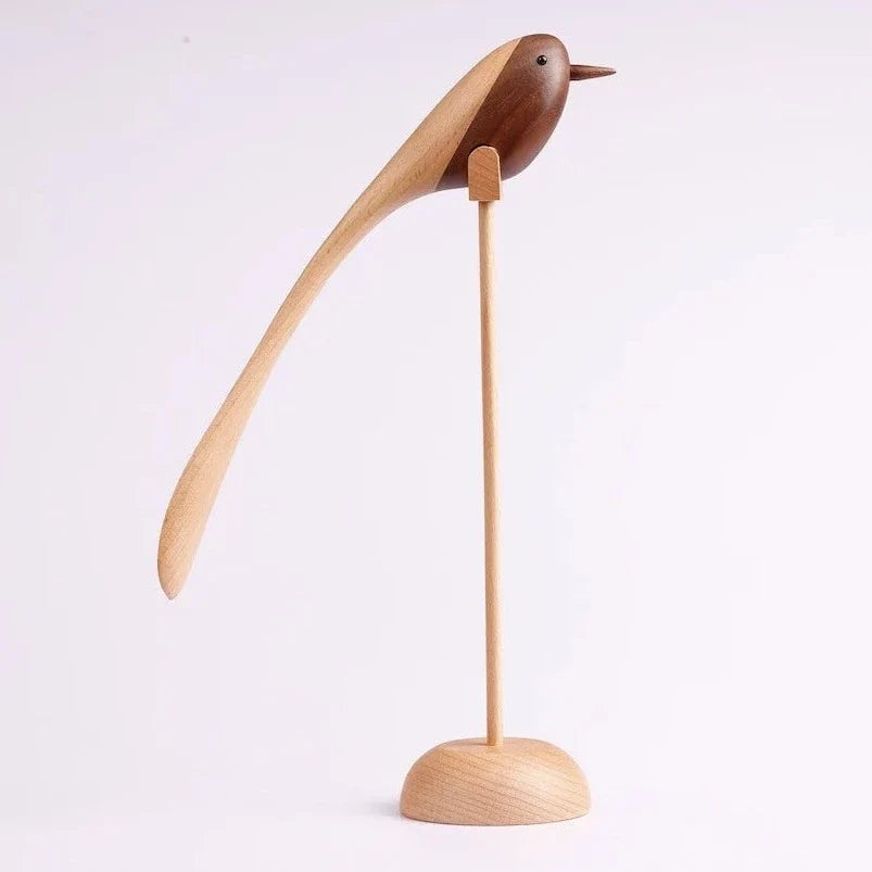 Nordic Wooden Bird Sculptures