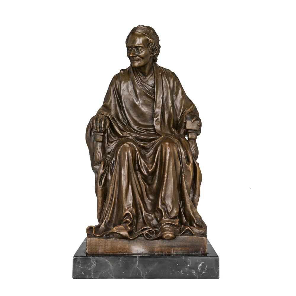 Bronze Sculpture <br/> Voltaire 35 cm