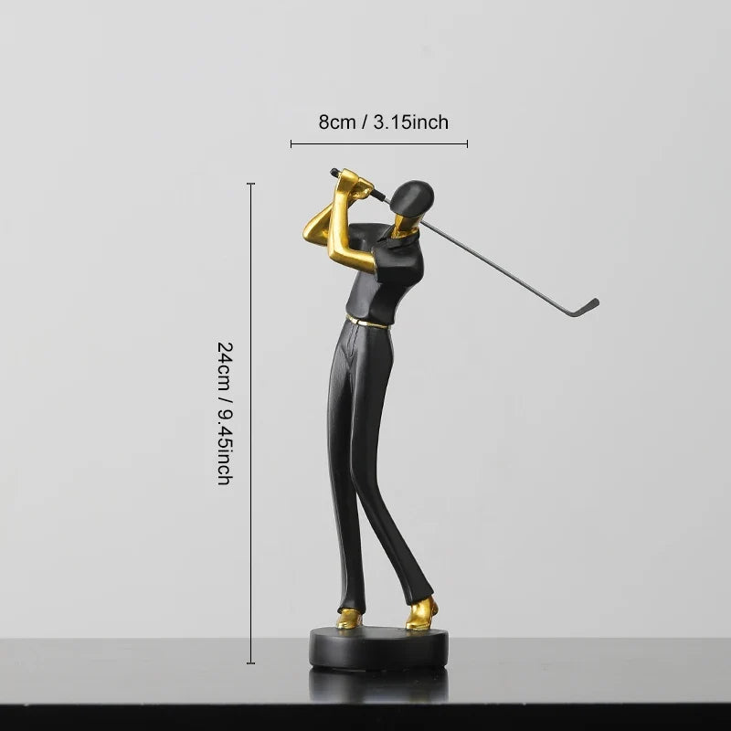 Nordic Abstract Golfer Sculptures