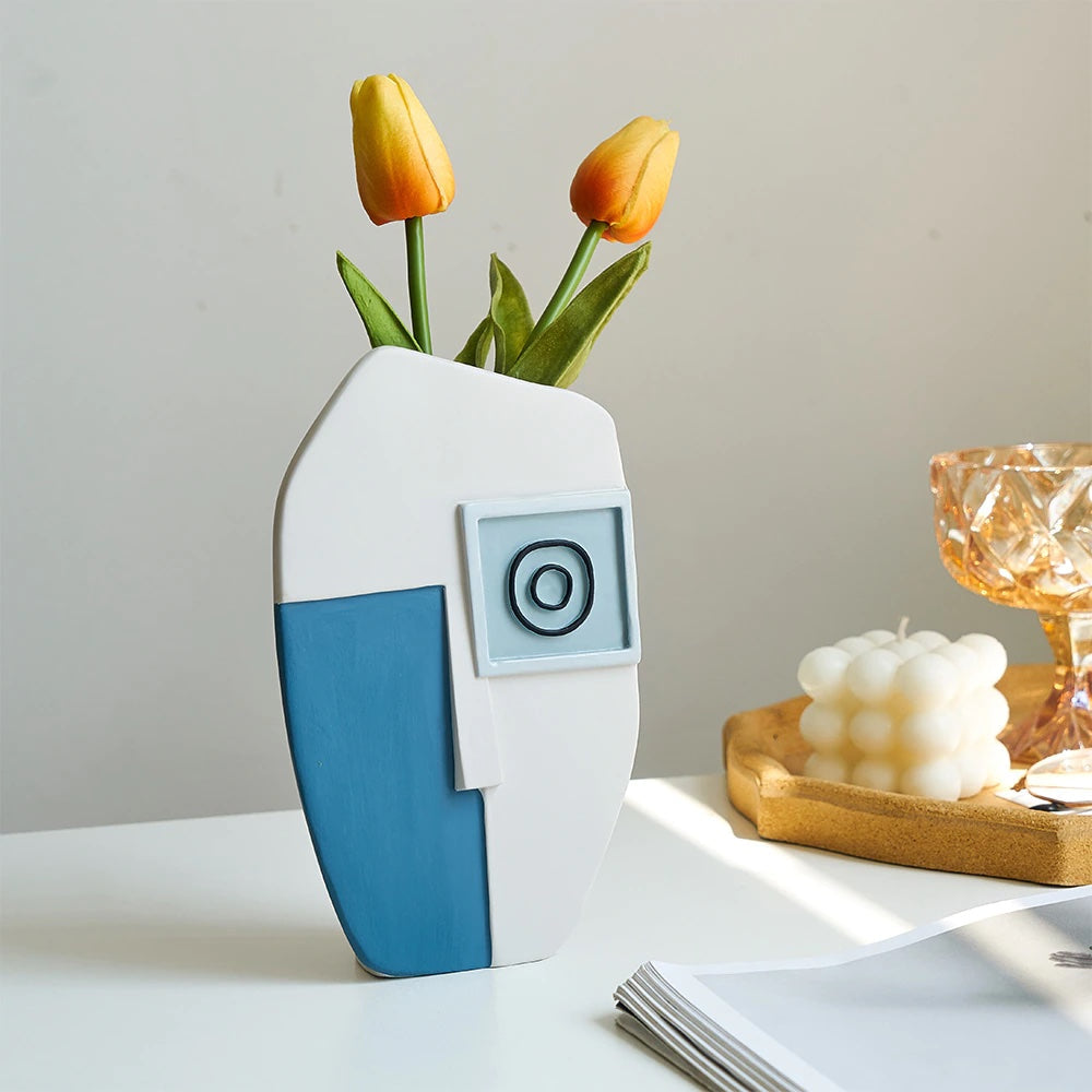 Abstract Art Face Vase