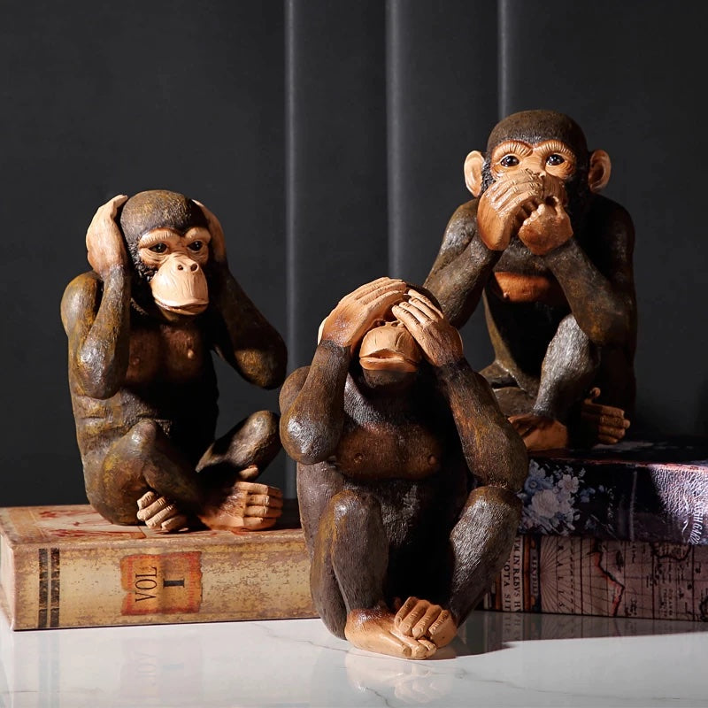 Wild Three Wise Monkeys
